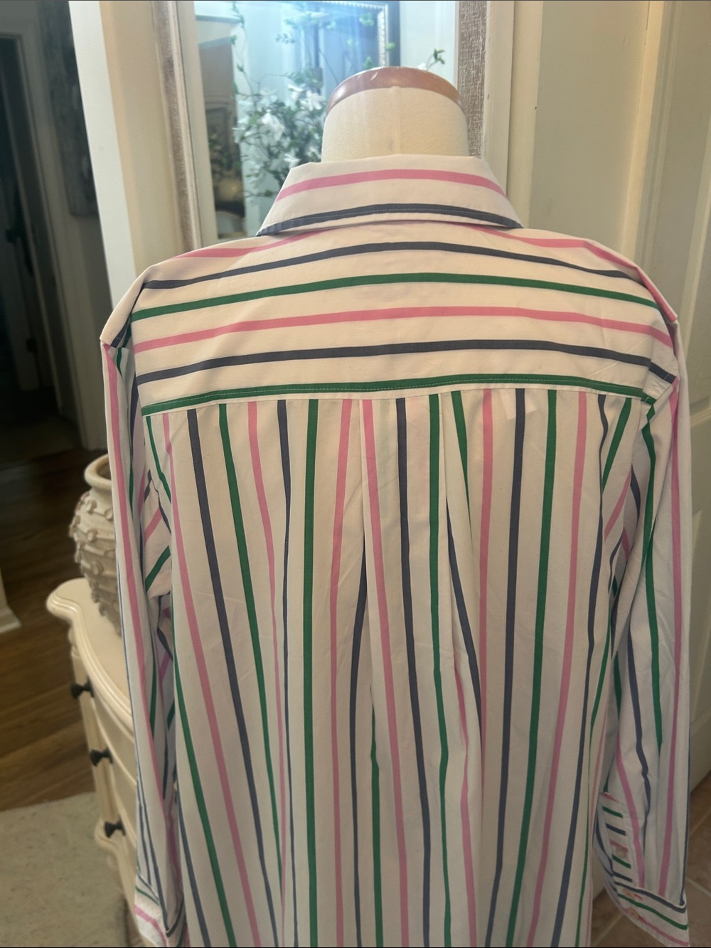 NWT TALBOTS SZ 2X Multicolor Striped Button down shirt - Picture 4 of 9